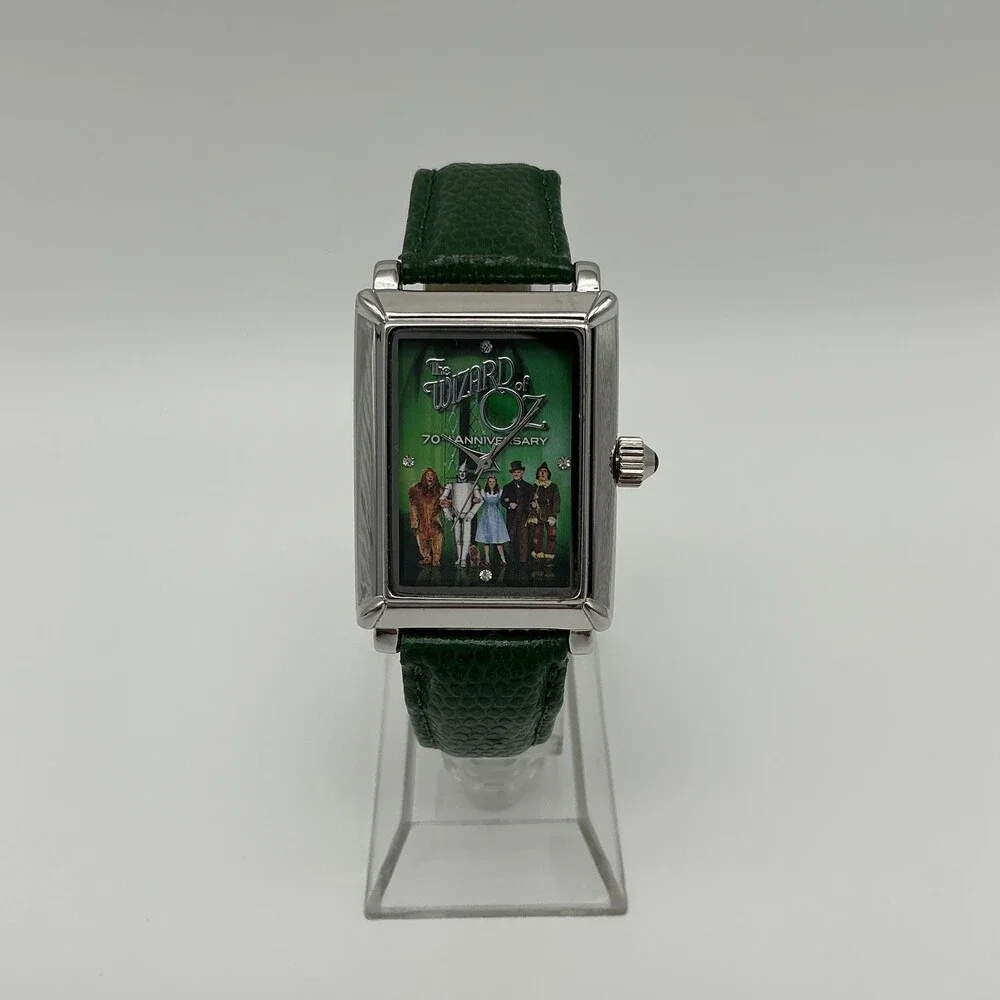Wizard Of Oz 70th Anniversary Womens Watch 28mm Green Dial Leather New Battery